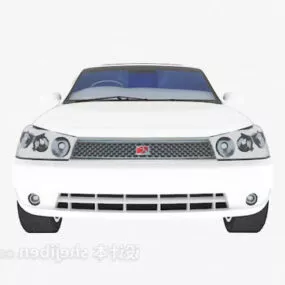 White Car Sedan Type 3d model