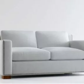 White Living Room Sofa 3d model