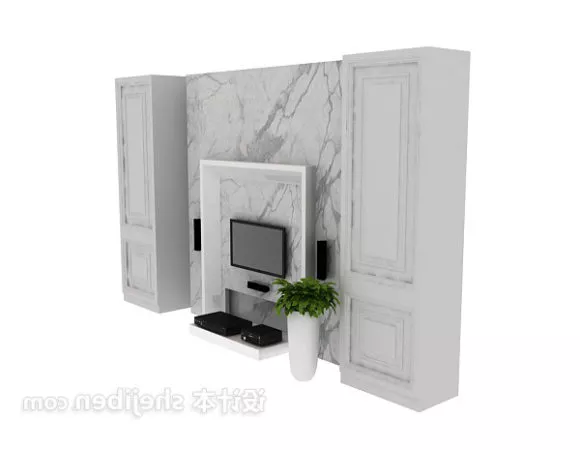 Tv Wall Marble Background 3d model Tv Wall Marble Background 3d model