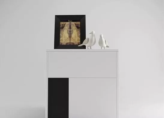 Minimalist Side Cabinet White Painted 3d model Minimalist Side Cabinet White Painted 3d model