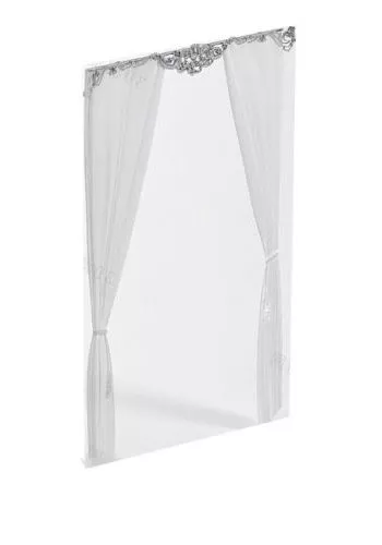 Two Layers Textile Curtain For Window 3d model