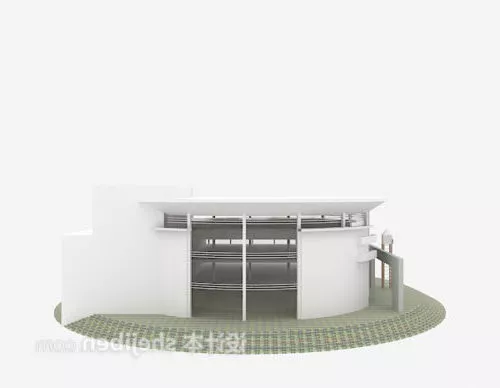 White Modern Villa 3d model White Modern Villa 3d model