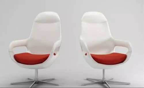 White Office Chair 3d model White Office Chair 3d model