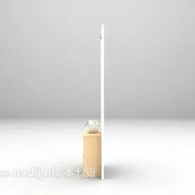 White Partition Wall 3d model