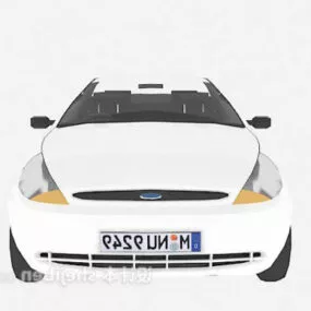 White Painted Sedan Vehicle 3d model