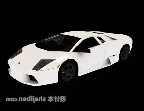 White Sports Car Vehicle 3d model White Sports Car Vehicle 3d model