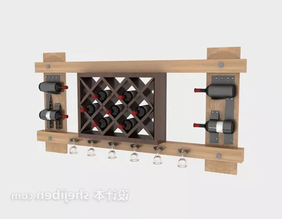 Curved Rack Decoration 3d model