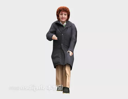 Girl Character In Party 3d model