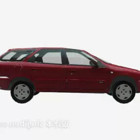 Winter Red Car 3d model