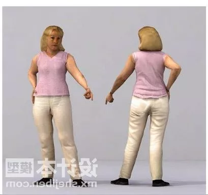 Office Lady Low Poly 3d model
