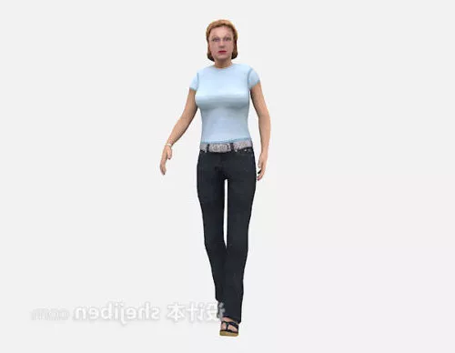 Office Lady Low Poly 3d model