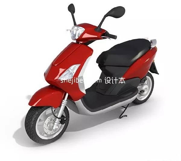 Blue Motorcycle Lowpoly 3d model