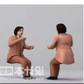 Businessman In Brown Suit 3d model