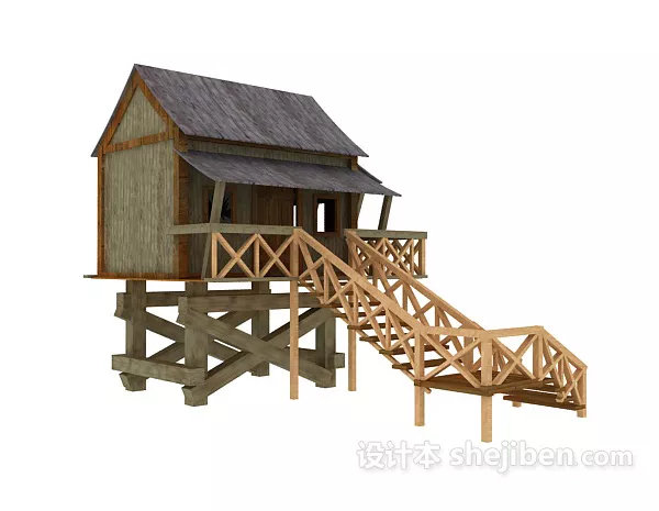 Hobbit Hut House 3d model
