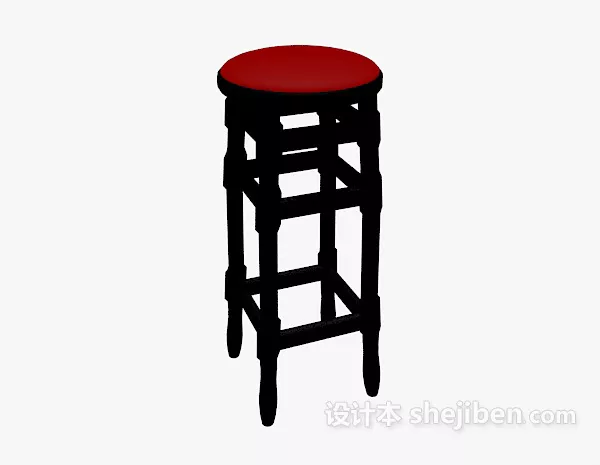 Small Bar Shelf In Barrel 3d model
