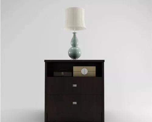 Dark Wood Bedside Table 3d model Dark Wood Bedside Table 3d model