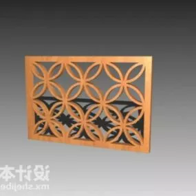 Window Frame Circular Decoration 3d model