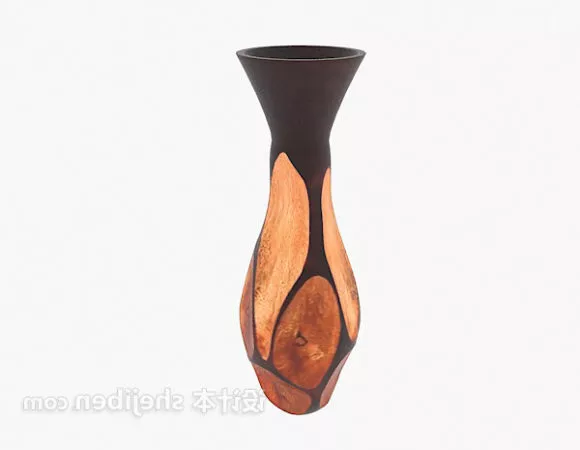 Pink Flower In Glass Vase 3d model