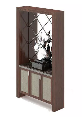 Wood Entrance Cabinet With Decorating 3d model Wood Entrance Cabinet With Decorating 3d model