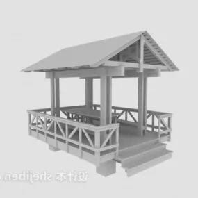 Wood Gazebo 3d model