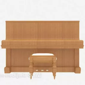 Wooden Color Piano 3d model