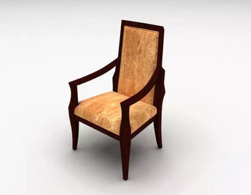 Wood Single Chair 3d model Wood Single Chair 3d model
