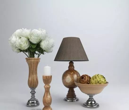 Art Vase With Flower 3d model