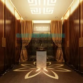 Spa Room Decoration Interior Scene 3d model