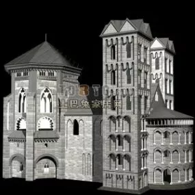 Chinese Castle Architecture Building 3d model