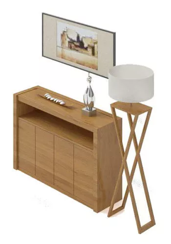 Modern Style Hall Cabinet Wood Material 3d model Modern Style Hall Cabinet Wood Material 3d model
