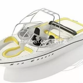Small Yacht Ship 3d model
