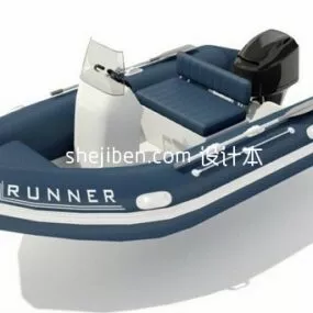 Yacht Ship Small Size 3d model