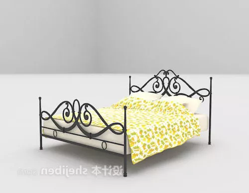 European Iron Bed 3d model European Iron Bed 3d model