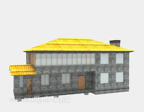 Small Rock House 3d model
