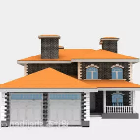 European Small Country Villa 3d model