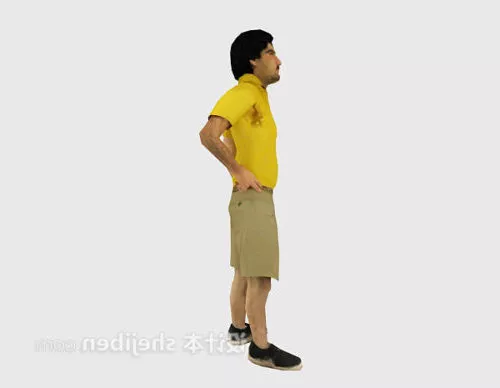 Single Man Character Standing Pose 3d model