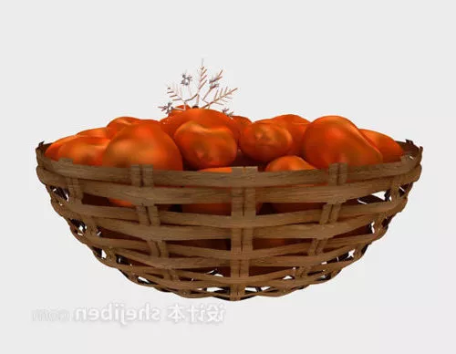 Fruit And Onion Garlic On Cutting Board 3d model