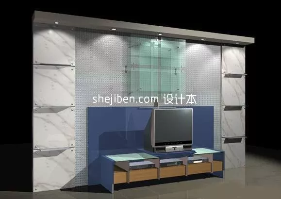 Modern Tv Cabinet With Lighting System 3d model Modern Tv Cabinet With Lighting System 3d model