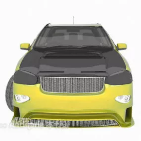 Yellow Car Vehicle 3d model