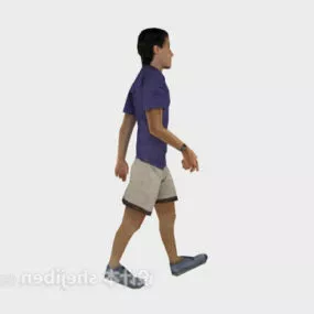 Young Male Walking Figure 3d model