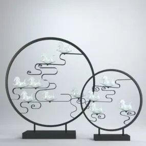 Round Zen Sculpture 3d model