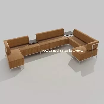 Sofa Three Seats Sectional Style 3d model