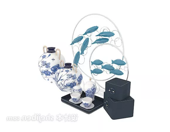 Vase With Cookies 3d model