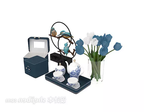 Ancient Chinese Tea Set 3d model Ancient Chinese Tea Set 3d model