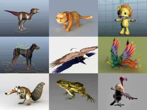 10 Animal Rigged Free 3D Models – Week 2020-39