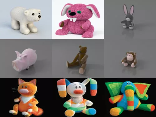 10 Animal Stuffed Toy 3D Models – Week 2020-39