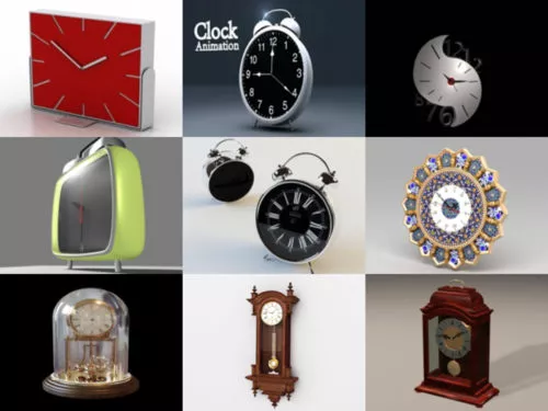 10 Beauty Clock Free 3D Models – Week 2020-38