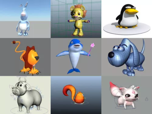 10 Cartoon Animal Maya 3D Models – Week 2020-38