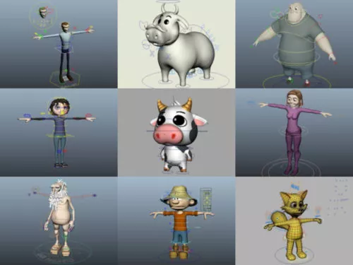 10 Cartoon Rig Free 3D Models – Week 2020-38