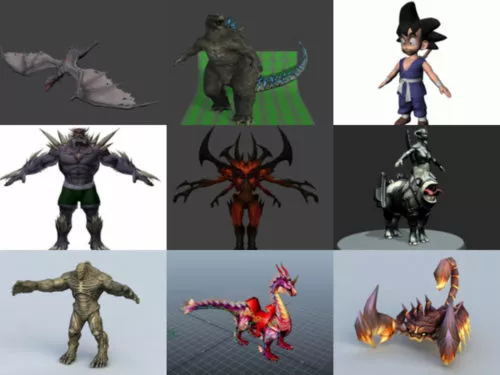 10 Fantasy Animal Free 3D Models – Week 2020-39